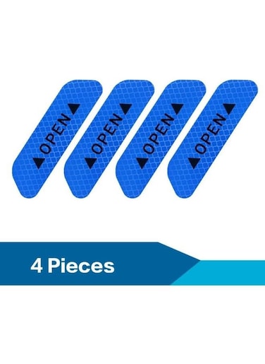 EasyLife 4 Pieces Universal Door Open Reflective Warning Sticker Open Sign Safety Reflective Decal Tape
