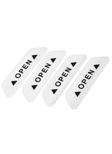 EasyLife 4 Pieces Reflective Car Door Open Warning, Collision Warning Decals Sticker
