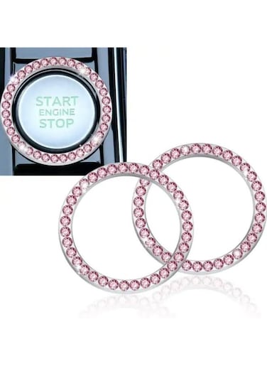 EasyLife Bling Ring Car Sticker Automobile Crystal Rhinestone Interior Decoration Engine Push To Start Button Ring
