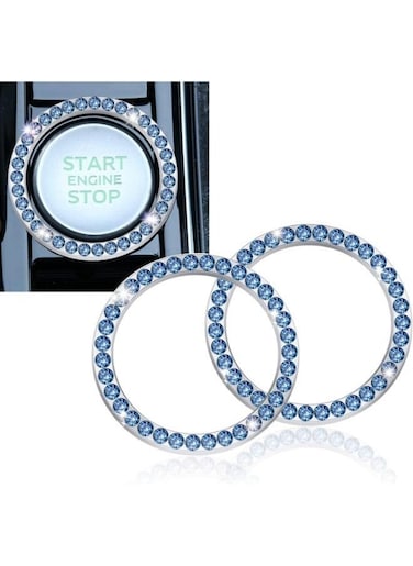 EasyLife Bling Ring Car Sticker Automobile Crystal Rhinestone Interior Decoration Engine Push To Start Button Ring