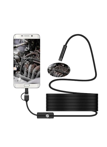 EasyLife Mobile Phone Endoscope HD Camera Auto Repair Inspection Lens With 6 LED 5m Flexible Cable Waterproof Inspection Endoscope Hard Cable