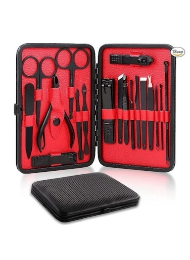 EasyLife 18 In 1 Stainless Steel Professional Pedicure And Manicure Grooming Kit