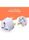EasyLife 2 Pieces Universal Power Plug For UAE/KSA/UK/HK, 3 Pin Travel Adapter, Power Converter Socket For US/AU/JP/CN