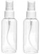 EasyLife 2 Pieces 100ml Plastic Spray Bottles Plastic Spray Clear Empty Fine Mist Plastic Mini Travel Bottle Set Bottles Refillable Liquid Containers