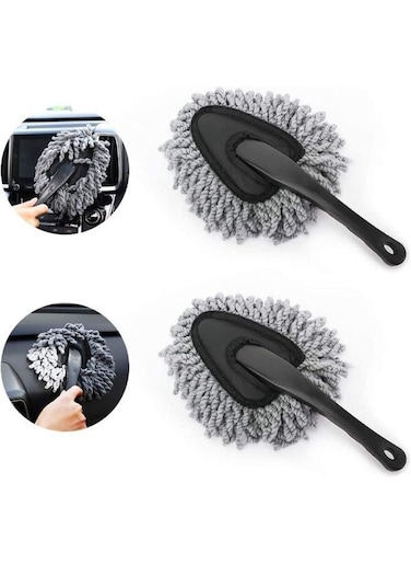 EasyLife 2 Pieces Super Soft Microfiber Car Dash Duster Detail Brush