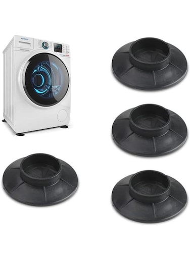 EasyLife 4 Pieces Washing Machine Vibration Feet Pads Rubber Foot Base Mat, Vibration Dampers Shock Absorber For Tumble Washer Dryer Home Appliances Furniture Bottom Stability