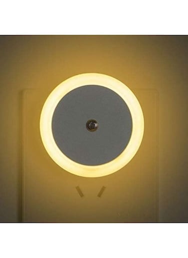 EasyLife LED-Wall Night Round Light (Plug-In), Smart Dusk To Dawn Sensor, Automatic Night Lights, Suitable For Bedroom, Bathroom, Toilet, Stairs, Kitchen And hallway-UK Plug