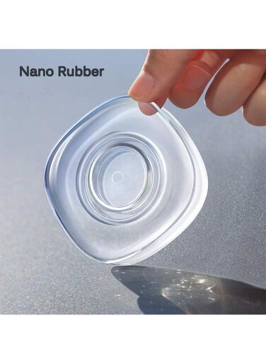 EasyLife Multi-Function Universal Non-Slip Washable Nano Rubber Sticky Gel Pad Cell Phone Holder With Cable Clip Or Car Dashboard Office Glass Mirrors