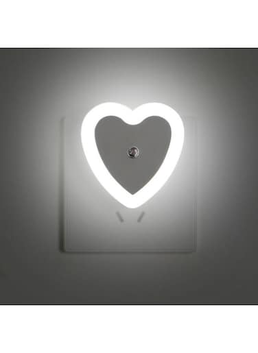 EasyLife LED-Wall Night Heart Shape Light (Plug-In), Smart Dusk To Dawn Sensor, Automatic Night Lights, Suitable For Bedroom, Bathroom, Toilet, Stairs, Kitchen And hallway-UK Plug