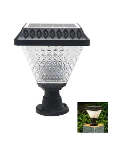 Generic Solar LED Main Gate Post Light For Home Garden Outdoor Waterproof Solar Pillar Light Outdoor Wall Decoration Multicolor Lamp With Remote Control