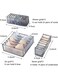 Generic 6 Pieces Underwear Drawer Organizer Foldable Closet Clothes Dividers Nylon Dresser Compartments Storage Box Set Fit For Bras Socks Underpants Panties And Ties Organization