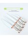 Generic 6 In 1 Stainless Steel Beautiful White Marble Handle Blade Kitchen Knife