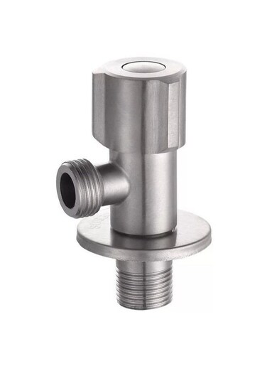 Generic SUS 304 Stainless Steel Angle Valve 1/2 Nickel Brushed Faucet Fitting Angle Globe Valve