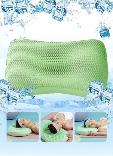 Generic Comfortable Sleeping Pillow Wave shaped Cervical Pectin Pillow With High Elasticity Cooling Gel