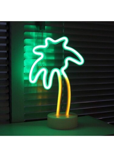 Generic Coconut Tree Neon LED Table Lamp For Bedroom Operated by Battery