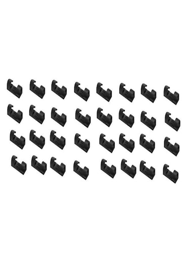 Generic 32 Pieces Transparent Cable Clips, Strong Self Adhesive Cord Holder, Heavy Duty Wire Holder, Durable Finisher Wire Clamp, For Cable Management, USB Charging Cable