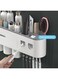 Generic Inverted Toothbrush Holder Double Automatic Toothpaste Squeezer Dispenser Storage Rack Bathroom Accessories With 3 Cups