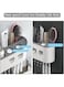 Generic Inverted Toothbrush Holder Double Automatic Toothpaste Squeezer Dispenser Storage Rack Bathroom Accessories With 3 Cups