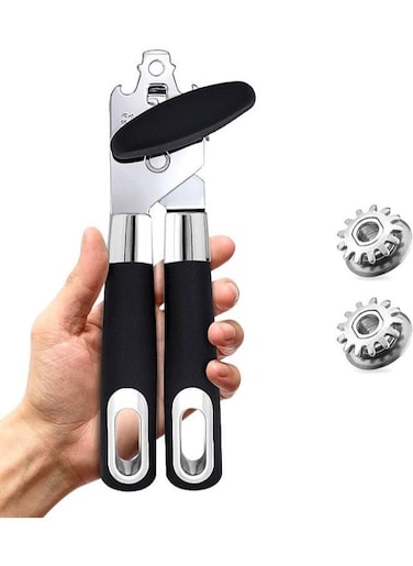 Generic 3-In-1 Manual Can Opener, Safety Can Opener, Powerful And Convenient Stainless Steel Can Openers, Bottle Opener