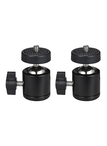 Generic 2-Piece Tripod Ball Head Set Black