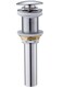 Generic Bathroom Sink Drain With Basket Vessel Sink Pop up without Overflow Polished Chrome