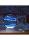 Generic 3D Natural Landscape Glass Sand Frame Table Lamp For Home Desktop Art With Remote Control