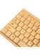 Generic Bamboo Keyboard Wireless Device With USB Receiver