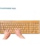 Generic Bamboo Keyboard Wireless Device With USB Receiver