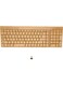 Generic Bamboo Keyboard Wireless Device With USB Receiver