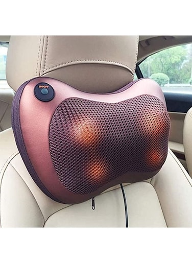 Generic Neck Massage Pillow And Shoulders, Abdomen, Legs Back Massager Relaxation By 8 Head With Magnet Vibrator Electric Heating Kneading Therapy