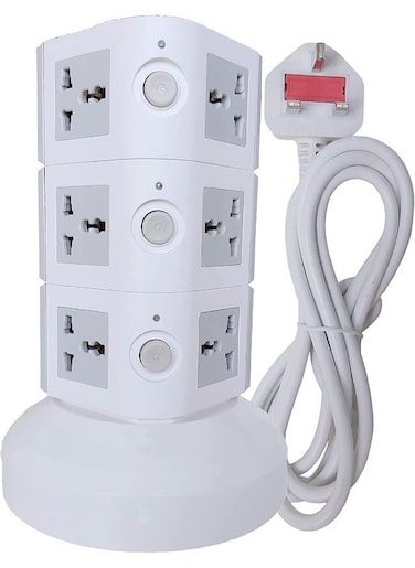 Generic 3 Layers Universal Vertical Multi Plug Tower Extension With USB Port