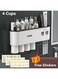 Generic Wall Mounted Toothbrush Holder And Toothpaste Dispenser With 4 Cups