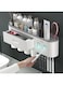Generic Wall Mounted Toothbrush Holder And Toothpaste Dispenser With 4 Cups