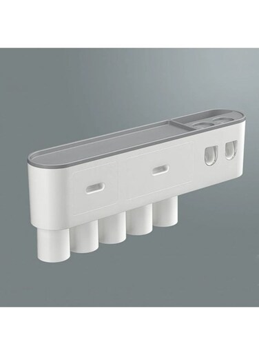 Generic Wall Mounted Toothbrush Holder With Toothpaste Squeezer