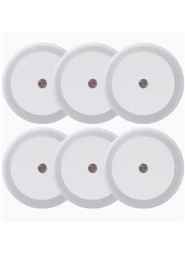 Generic Pack Of 6 Plug-In LED Night Lights With Sensor