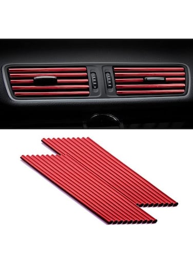 Generic Car Air Conditioner Air Outlet Decorative Strips Bendable DIY Decorative Strips Universal For Most Air Outlets 20 Pieces