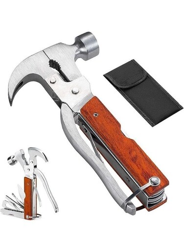 Generic 12-In-1 Claw Hammer With Plier, Wire Scissor, Knife, Screwdriver, Bottle Opener And More For Home Repairing Cycling Camping Climbing Fishing
