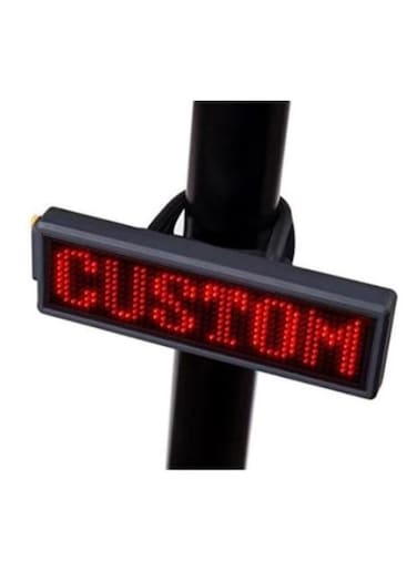 Generic Scrolling LED Digital Display Programmable Bike Tail Light Helmet Reflectors Name Tag Safety Night Light For Cycling