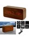 Generic Multifunction Wooden LED Alarm Clock With Date Time Display