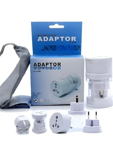 Generic Global Travel Adapter All In One Wall AC Power Plug For EU, USA, UAE Australia International Converter
