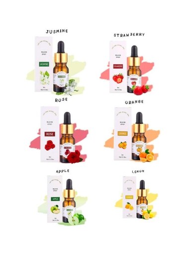 Generic 6 Pieces 10ml 100% Pure Natural Different Scents Essential Oil With Relaxing Effect Of Humidifier And Diffuser