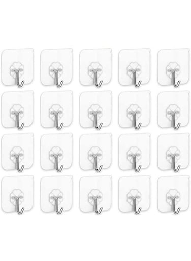 Generic 20 Pieces Heavy Duty Adhesive Wall Hooks For Home