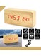 Generic Multifunction Wooden LED Alarm Clock With Date Time Display