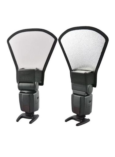 Generic 2 Pieces Speed Lite Flash Diffuser Softbox Silver/White Reflector Photography