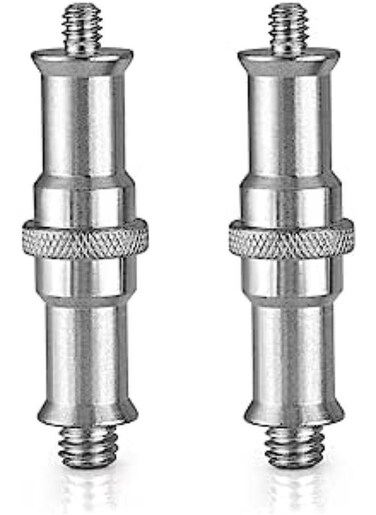 Generic 2 Pieces Metal Standard 1/4" To 3/8" Male Convertor Thread Screw Adapter Spigot Stud For Studio Light Stand/Hot shoe/Cold shoe Adapter/Ball Head/Wireless Flash Receiver/Trigger