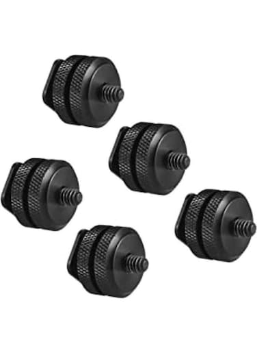 Generic 5 Pieces Camera Hot Shoe Mount To 1/4"-20 Tripod Screw Adapter Flash Shoe Mount For DSLR Camera Rig