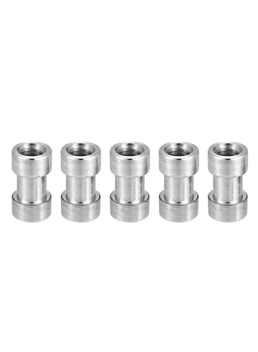 Generic 5-Piece Convert Screw Adapter For Tripod Silver