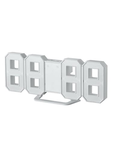 Generic 8 Shaped Large Modern Design Digital LED Display Wall Desktop Table Clocks White