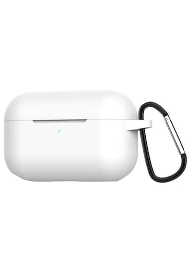 Generic Protective Charging Case Cover With Hook For Apple AirPods Pro Arctic White