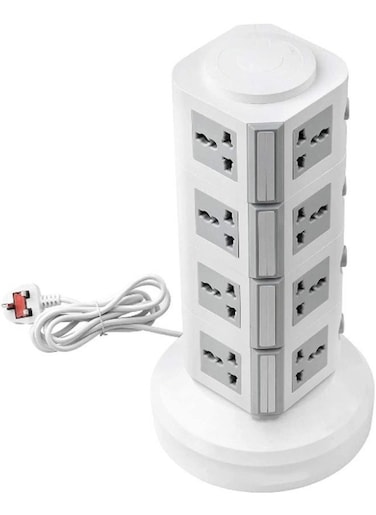 Generic 4 Layers Universal Vertical Multi Plug Tower Extension With USB Port